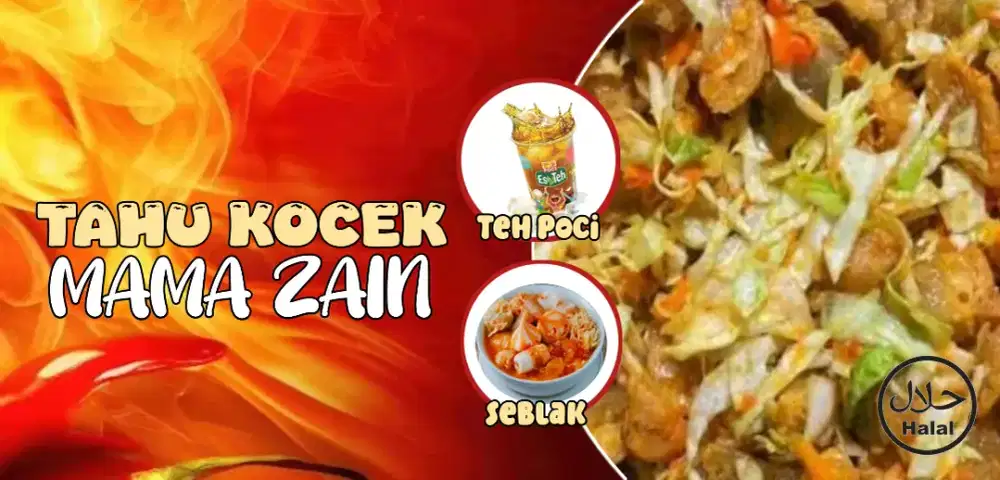 Penjaga stand tahu kocek