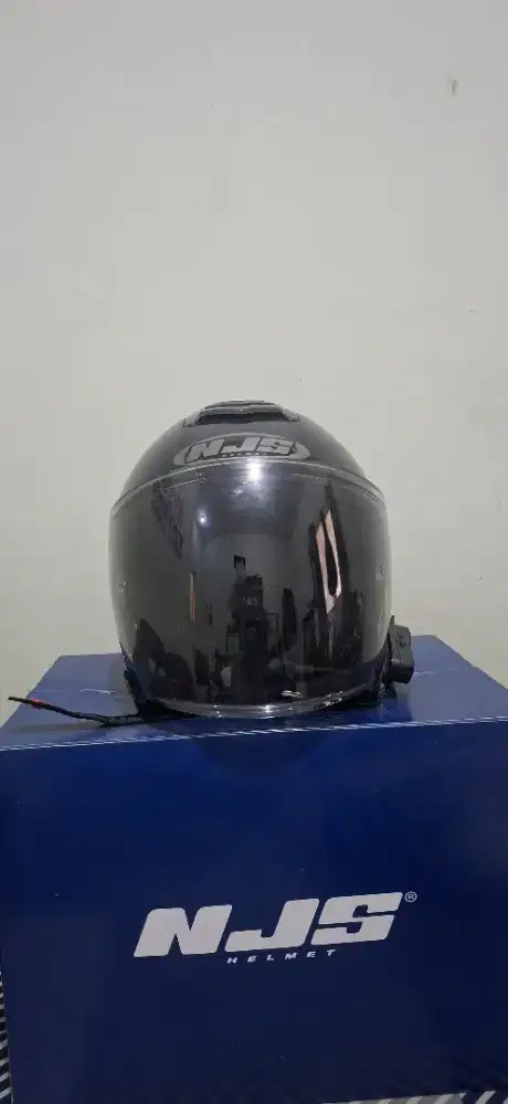 Helm NJS Kairoz size S fit M mulus + Intercom (bisa nego)