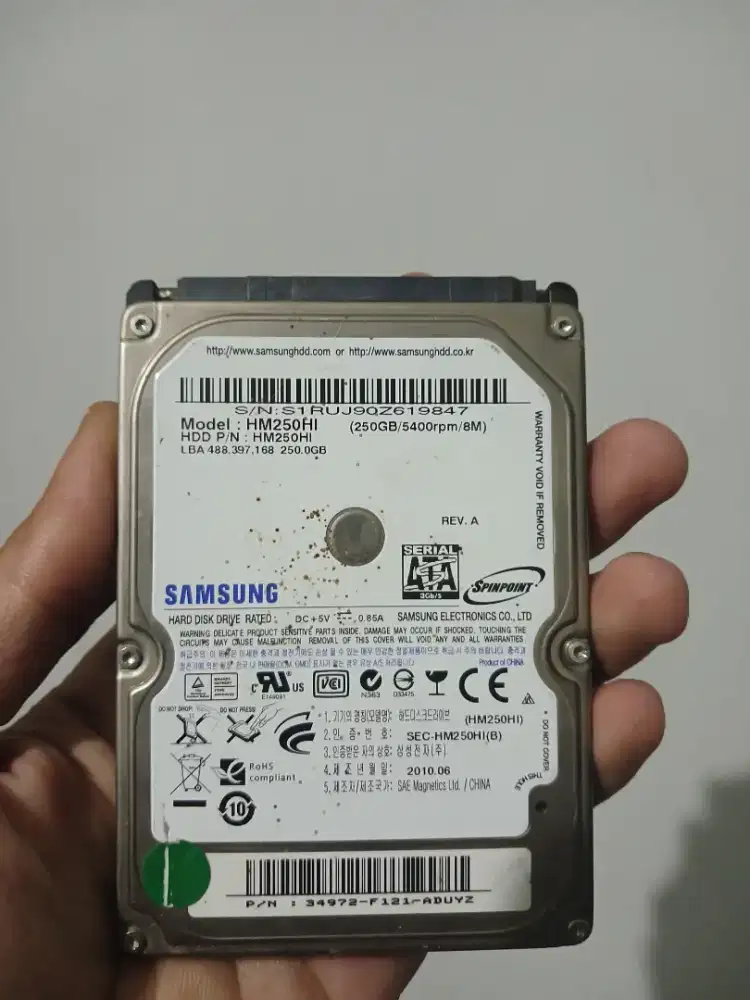 Hardisk laptop 250Gb