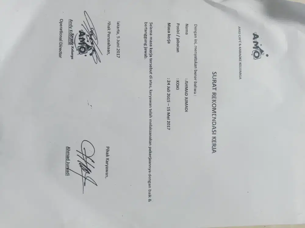 Butuh kerja secepatnya