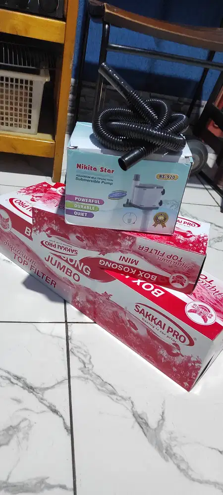 Mesin aquarium & box filter