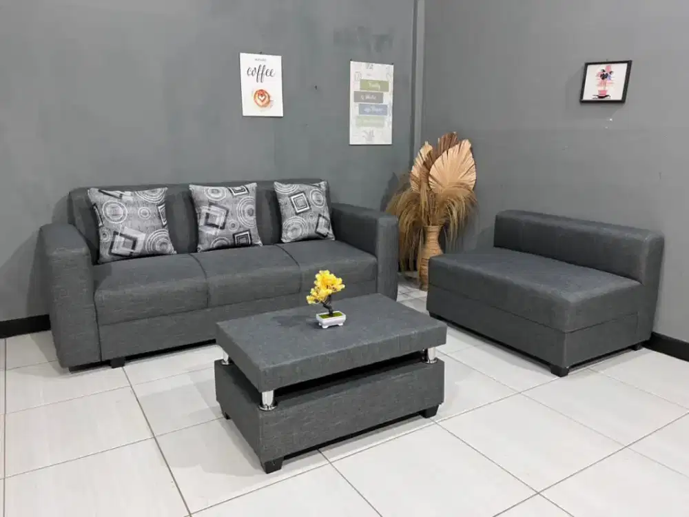 Sofa minimalis komplit aksesoris