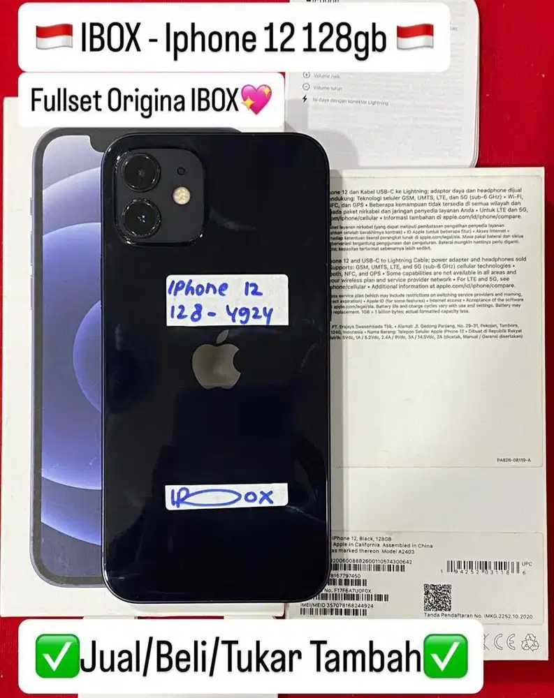 Iphone 12 128gb ex ibox bisa di cicil 0%