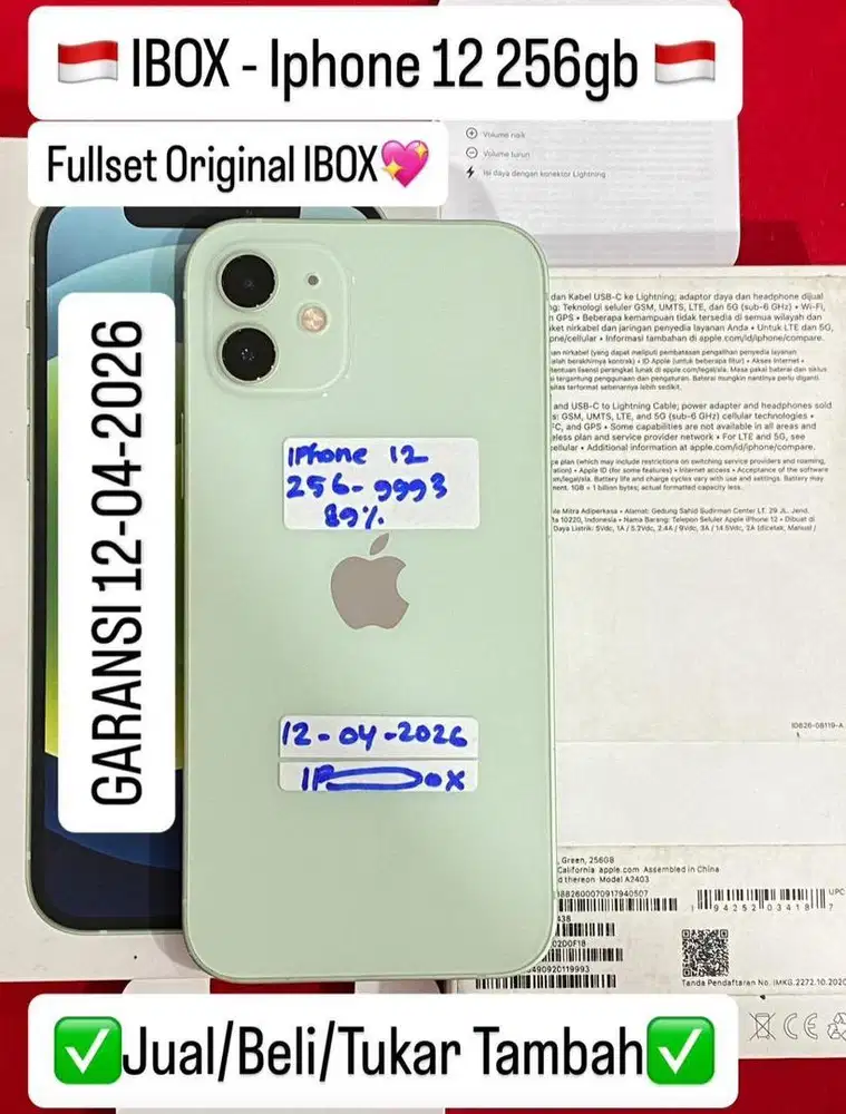 Iphone 12 256gb ex ibox bisa di cicil 0%