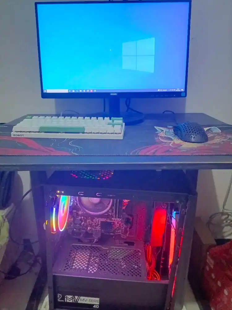 PC RYZEN 5 4600G + MONITOR PHILIPS 22″ FHD 75Hz (FULLSET SIAP PAKAI)