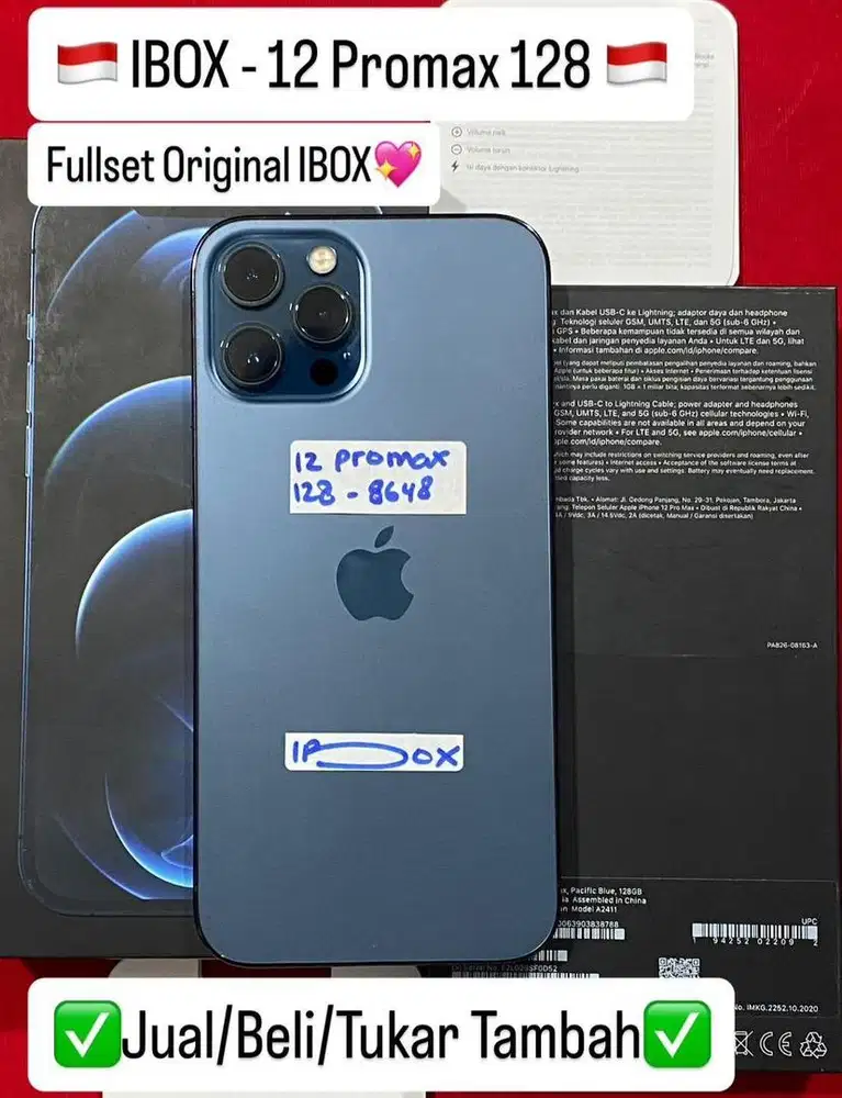 Iphone 12 promax 128gb ex ibox bisa di cicil 0%