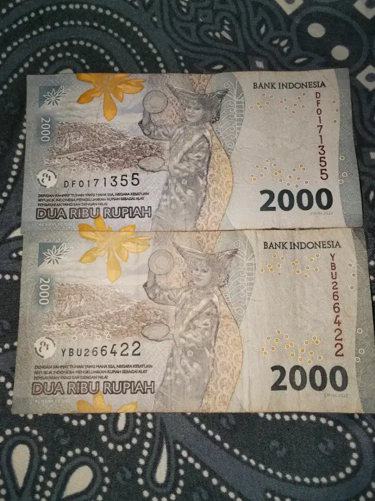 Sepasang Uang Bibit Ganjil Genap Nominal 2k koleksi