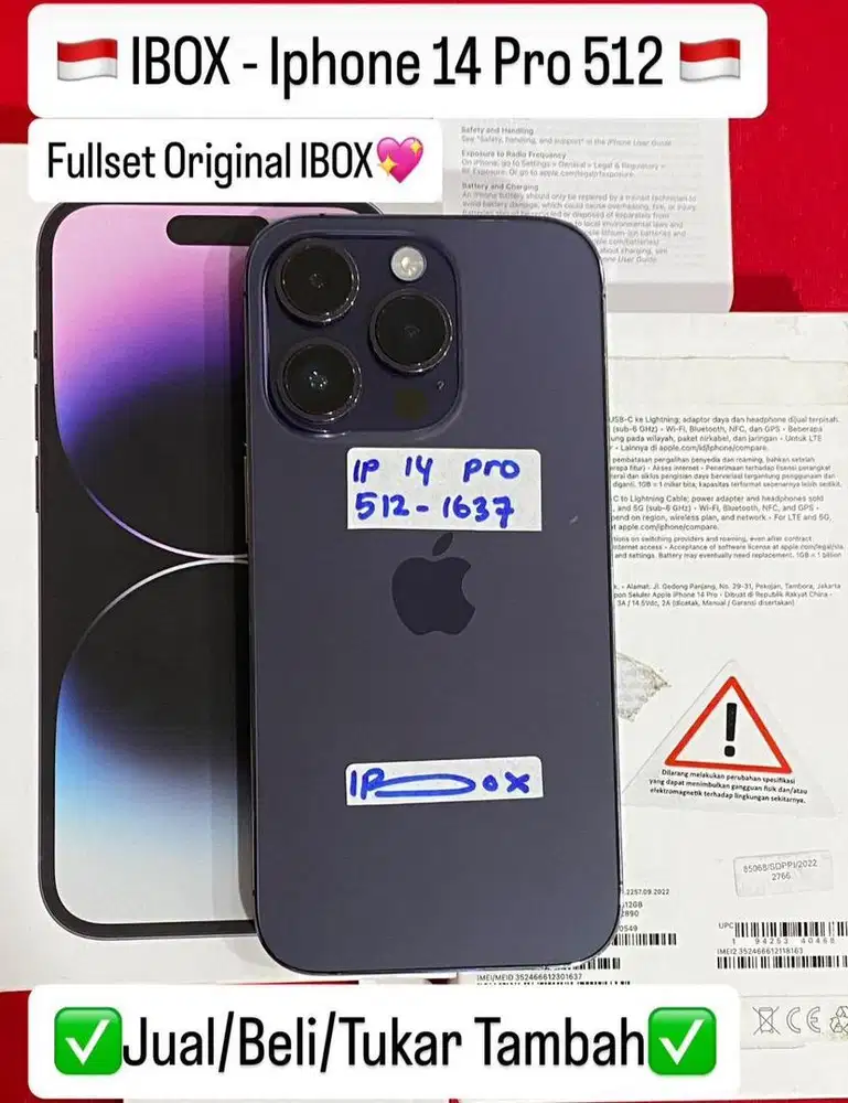Iphone 14 pro 512gb ex ibox bisa di cicil 0%
