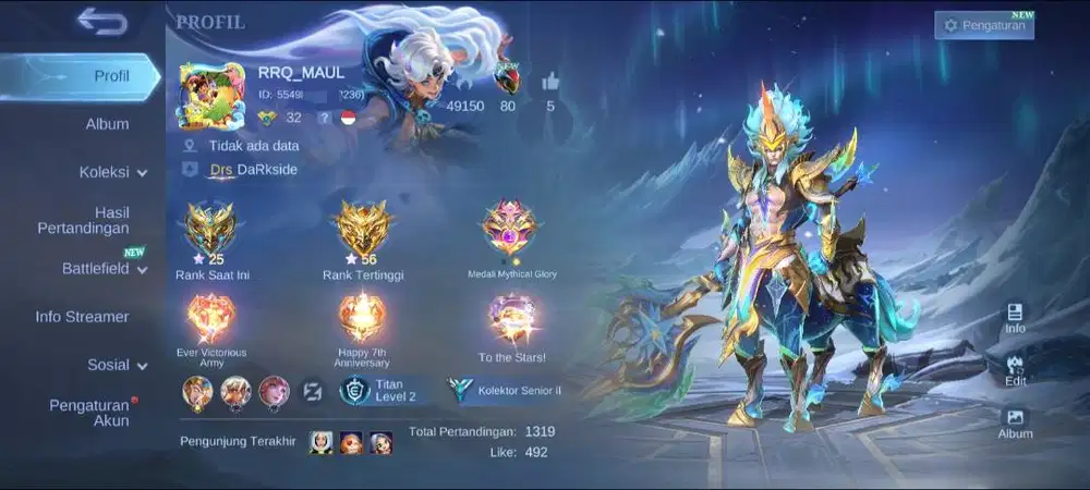 Jual akun mobile legend