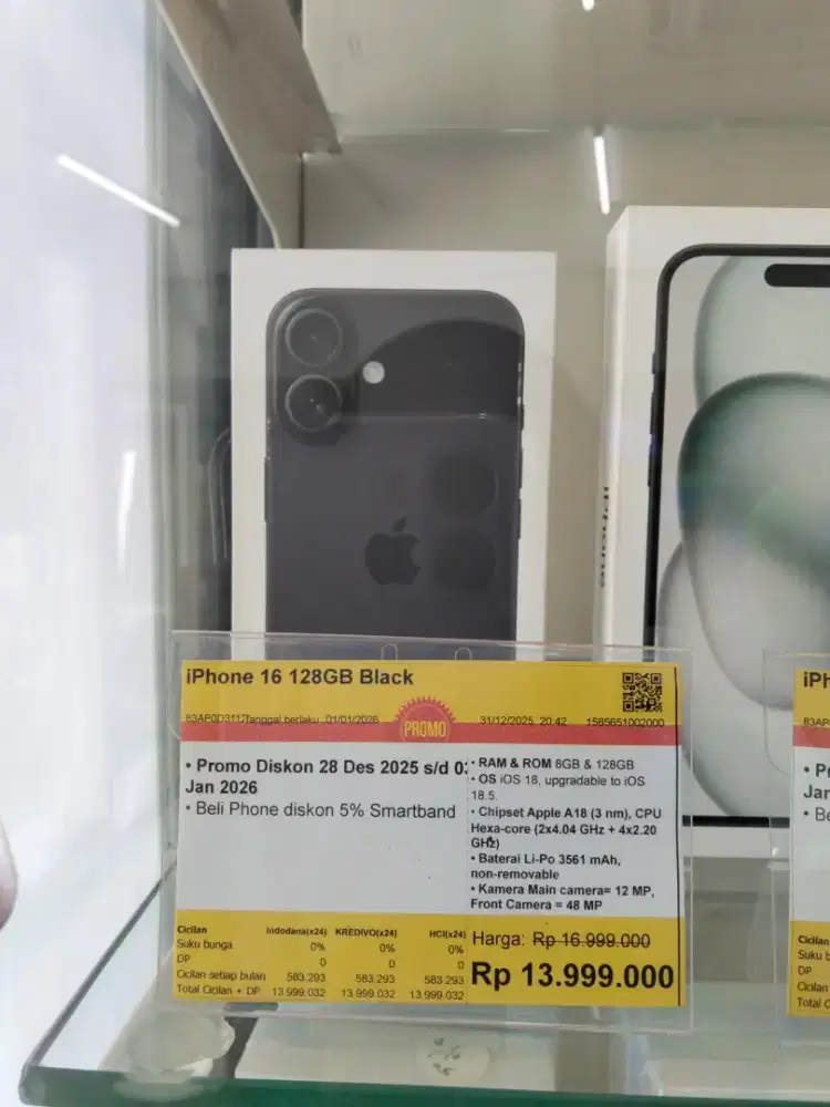 iPhone 16 128 GB #BisaCicilanPakaiKREDIVO