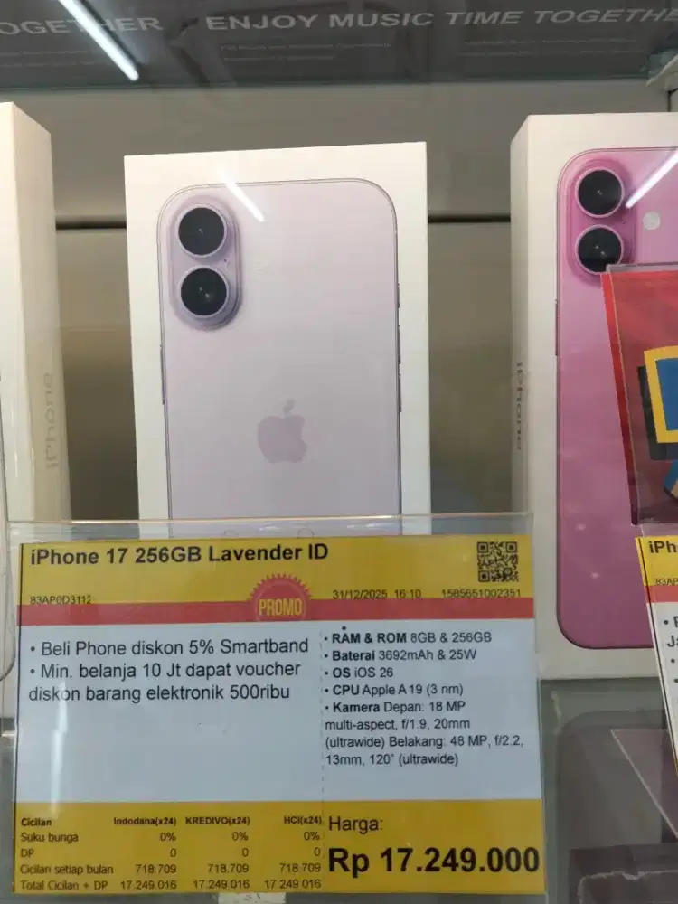 iPhone 17 Lavender 256 GB #BisaCicilanPakaiKREDIVO