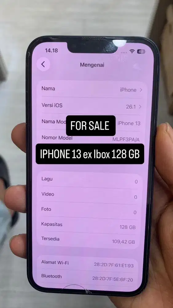 jual cepat iphone 13 ex ibox