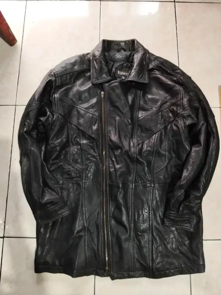 Jaket kulit asli import