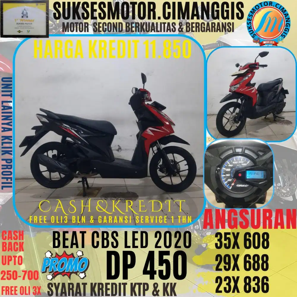 DP 450 BEAT CBS LED CASHBACK UPTO 700 RIBU FREE OLI3BLN