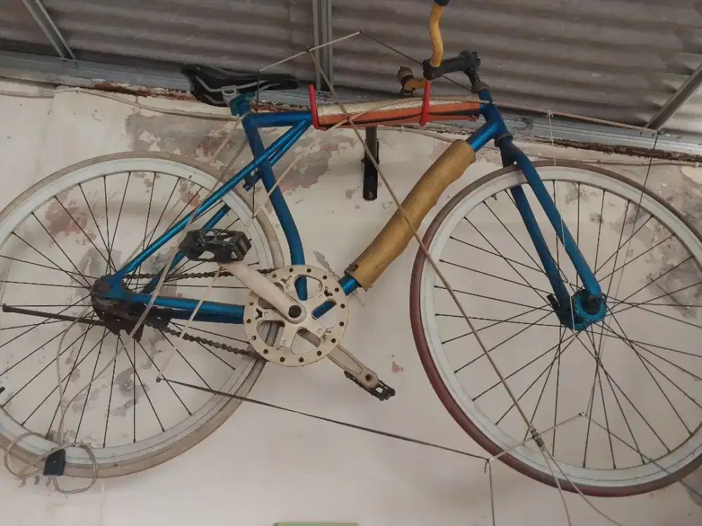 Di jual cepat sepeda fixie warna biru