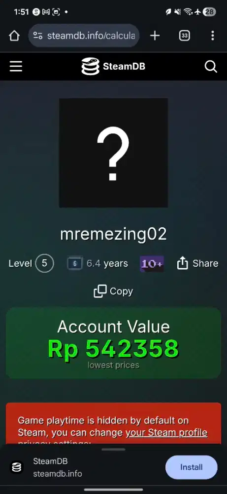 Jual akun game steam