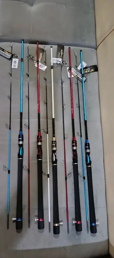 Joran pancing 180 cm ring guide full Fuji plus stopper di ujung