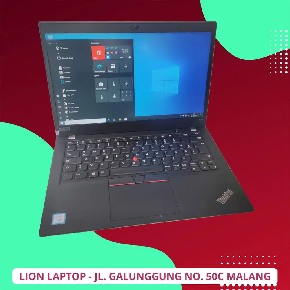 RAM 16GB SSD 256GB Core i5 Gen 8 Slim Lenovo Thinkpad X390 [04|01]