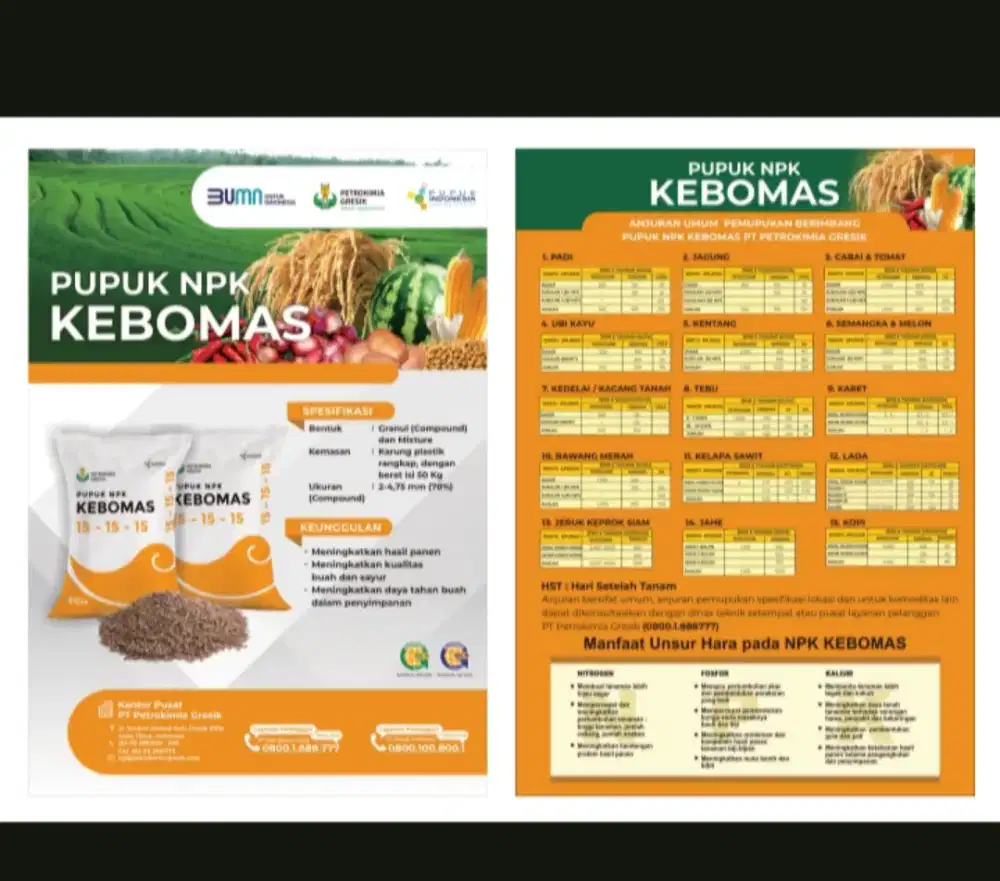 Jual pupuk organik segala jenis untuk skala besar kebutuhan pertanian