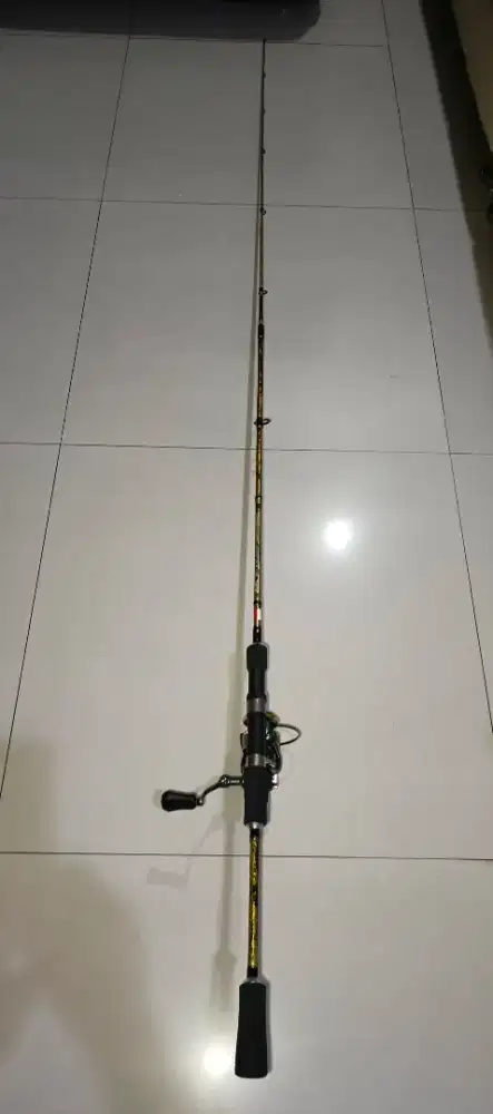Joran pancing 2 meter custom Rod plus reel Seaking 2000 PH dan SW