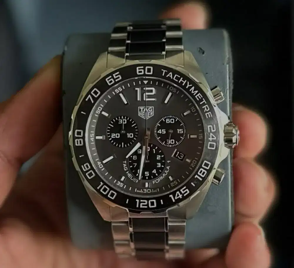 ORIGINAL TAG Heuer Formula 1 Grey Dial Chronograph Two Tone Ceramic