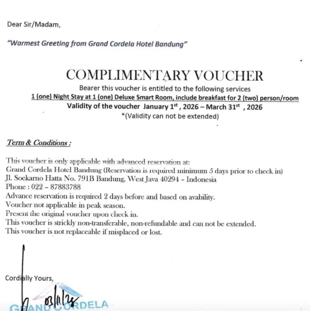 Voucher Hotel Bandung