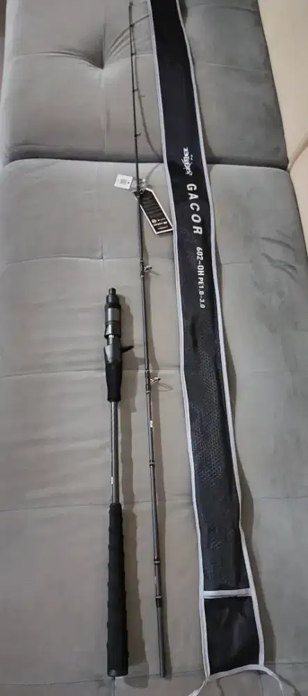 Joran pancing blood black gacor Tipe OH ring guide full Fuji PE 1 - 3