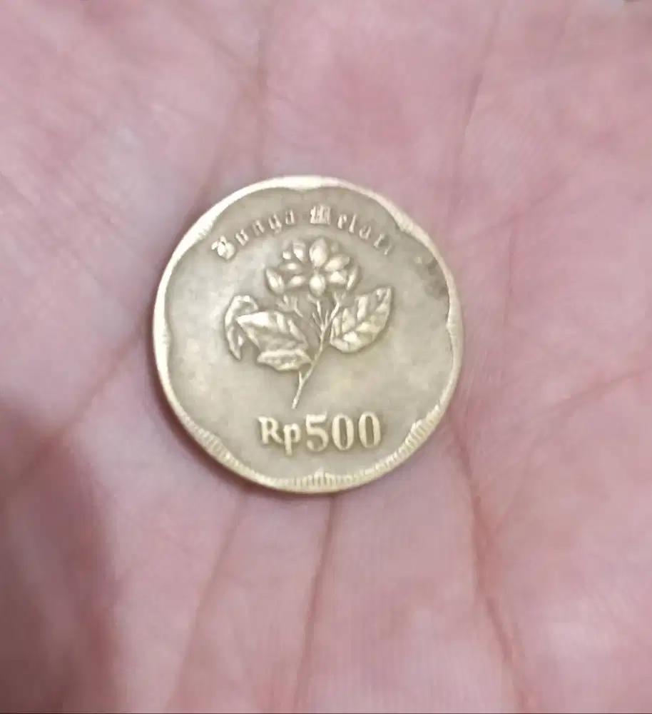 Uang Koin 500 Bunga Melati Th 1991