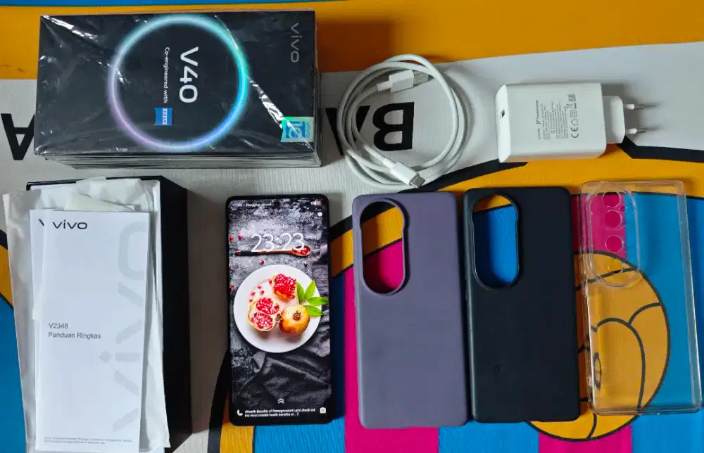 JUAL VIVO V40 5G 12/256 GB FULLSET SILVER GREY (LANGKA)