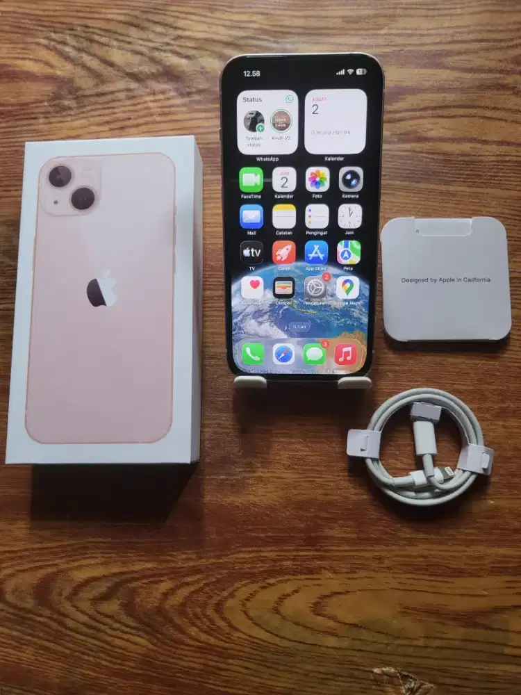 Iphone 13 128gb pink inter fullset mulus