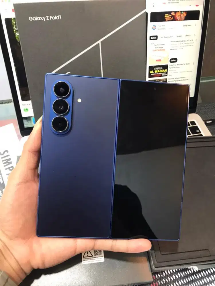 Samsung z fold 7 12/512gb blue second lecet pemakaian