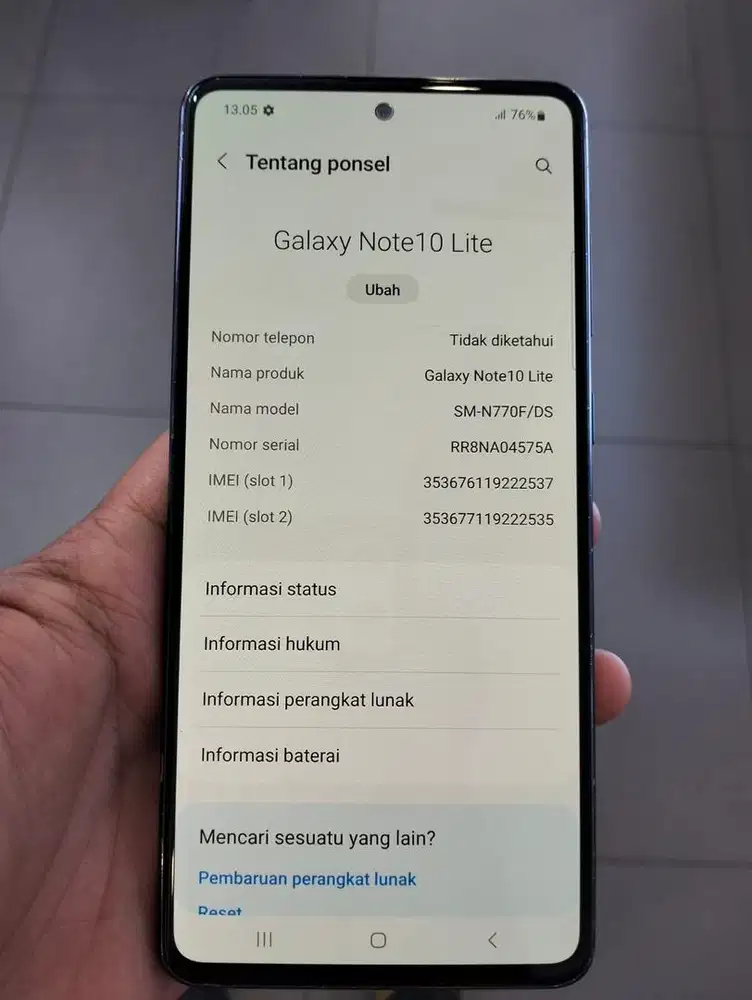 SAMSUNG NOTE 10 lite 8/128gb