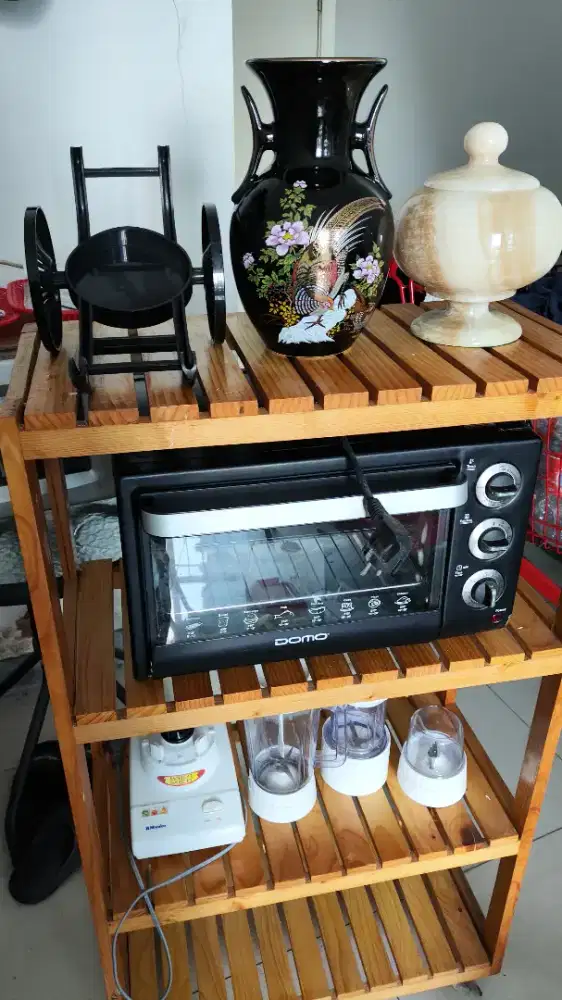 Oven, blender,rak roda,hiasan