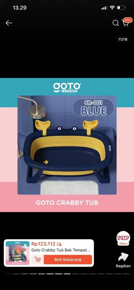 Bak mandi bayi lipet