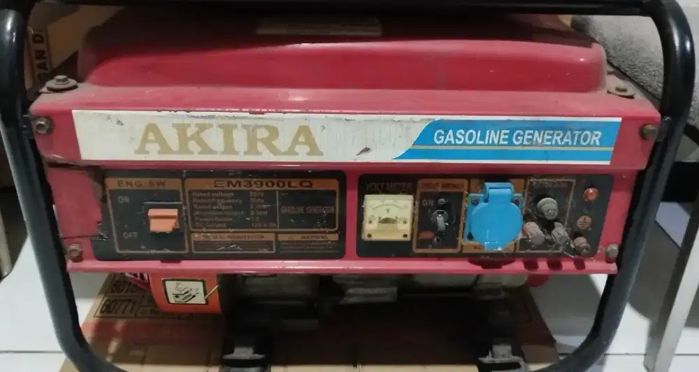 Jual Genset Akira EM 3900 LQ, bahan bakar bensin 2.5 KW siap pakai.