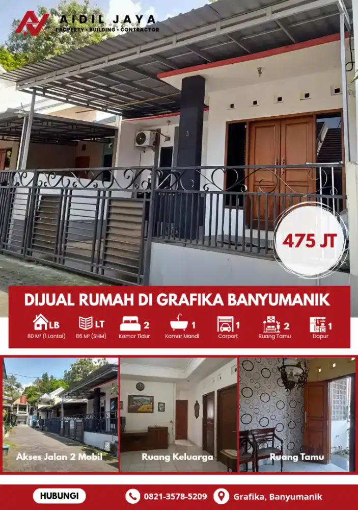Rumah Murah Hanya 200 Meter Dari Jl. Grafika Raya Banyumanik