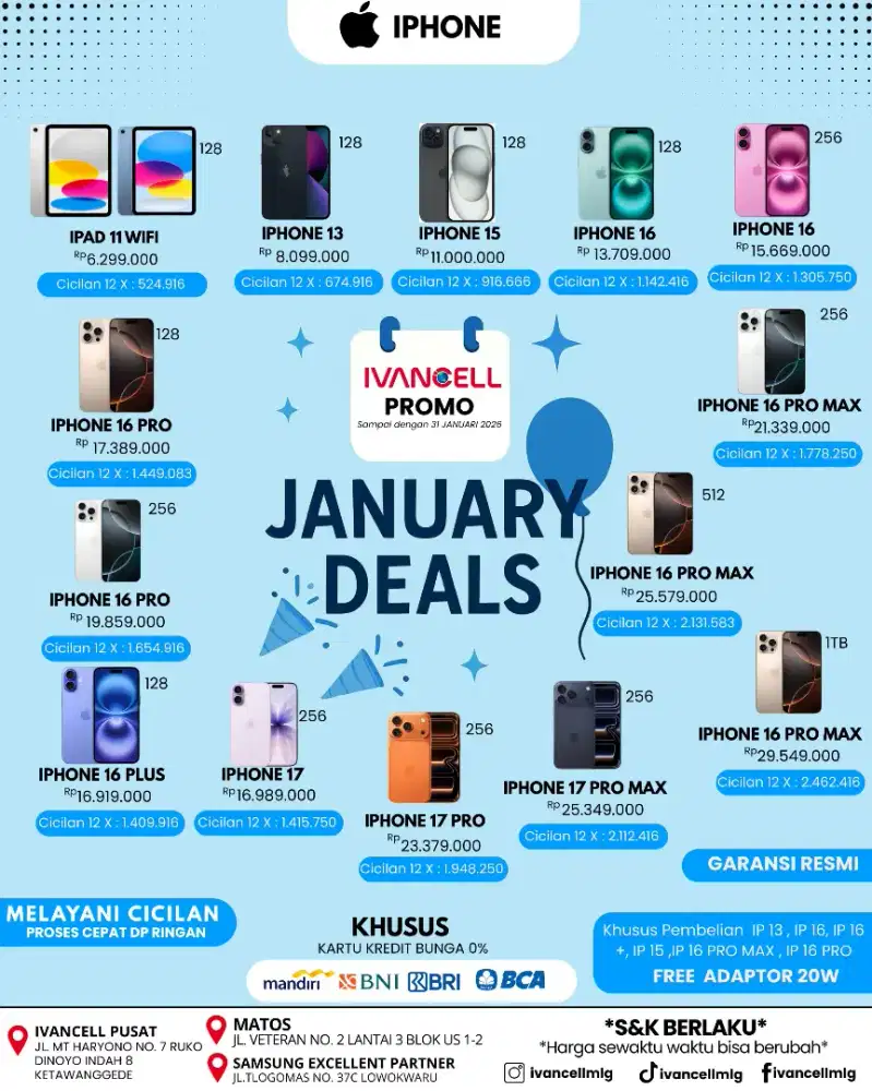 IPHONE 17 256 GB NEW CICILAN 0%