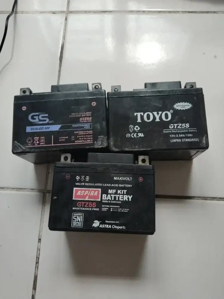 Jual aki rusak bekas motor beat