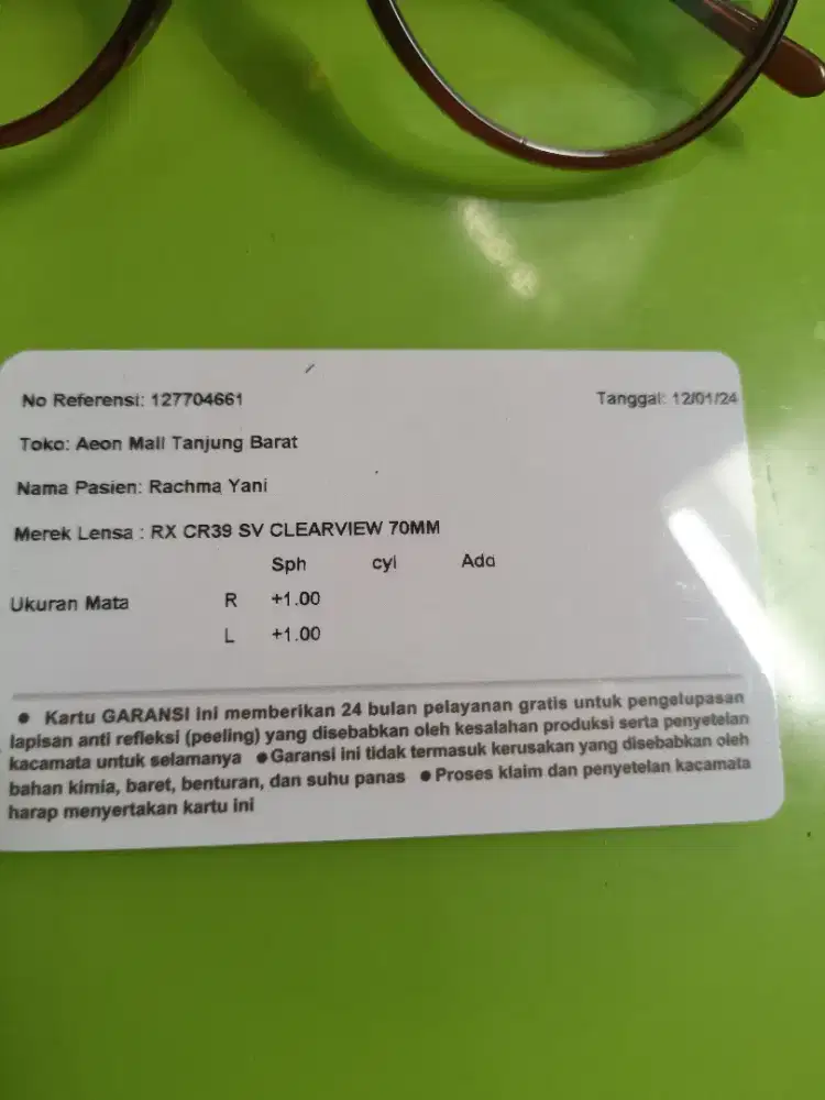 Kacamata Baca Optik Seis