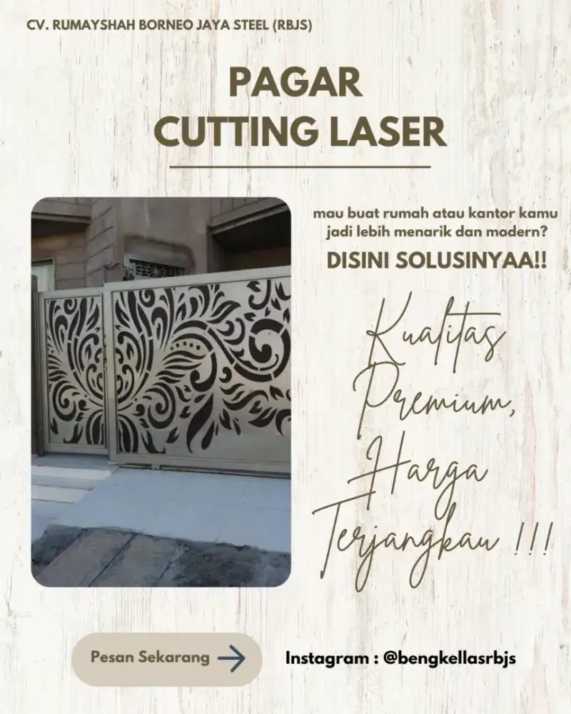 PAGAR CUTTING LASER MEWAH