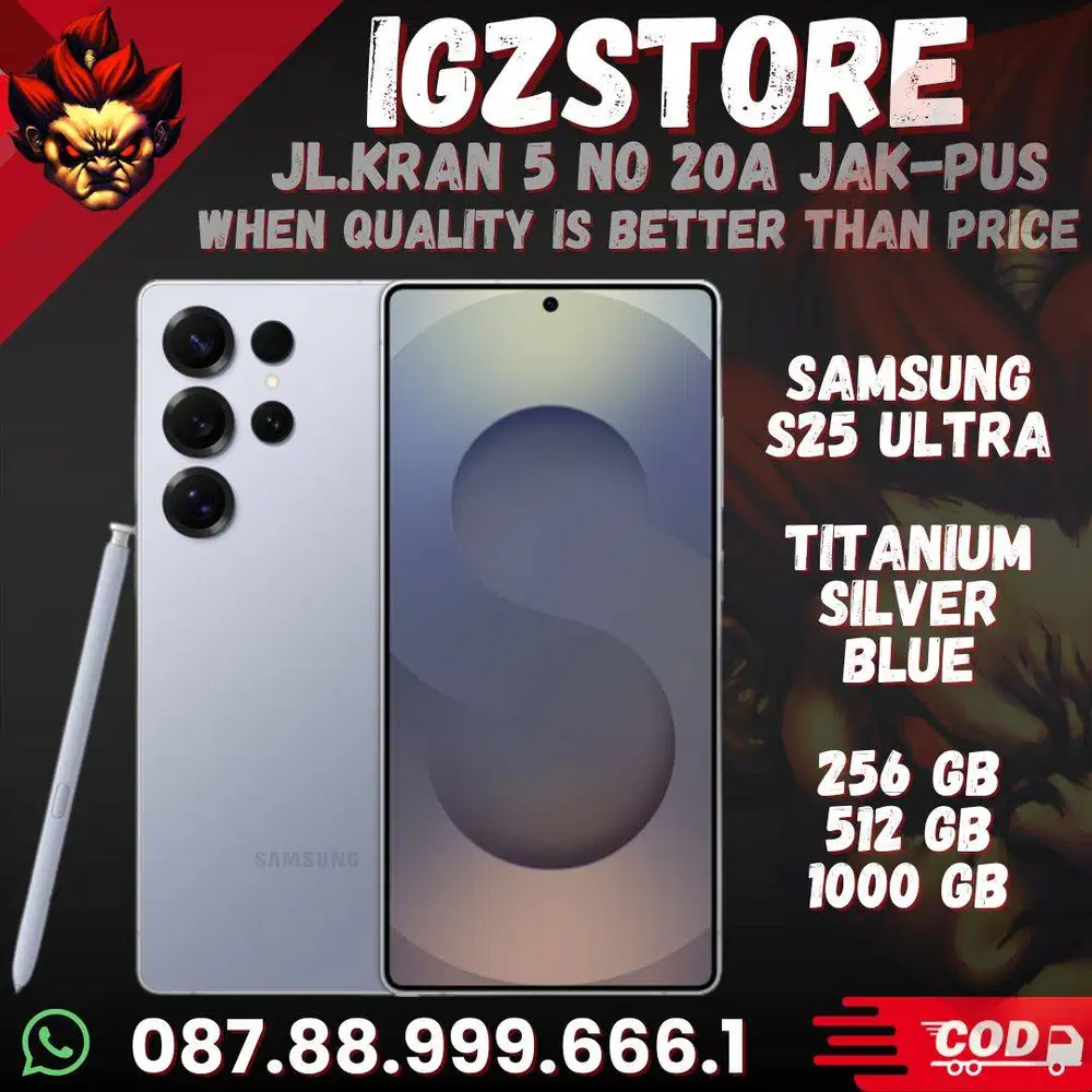 Samsung S25 Ultra Titanium Silver Blue SEIN 12/256/512 MULUS nominus