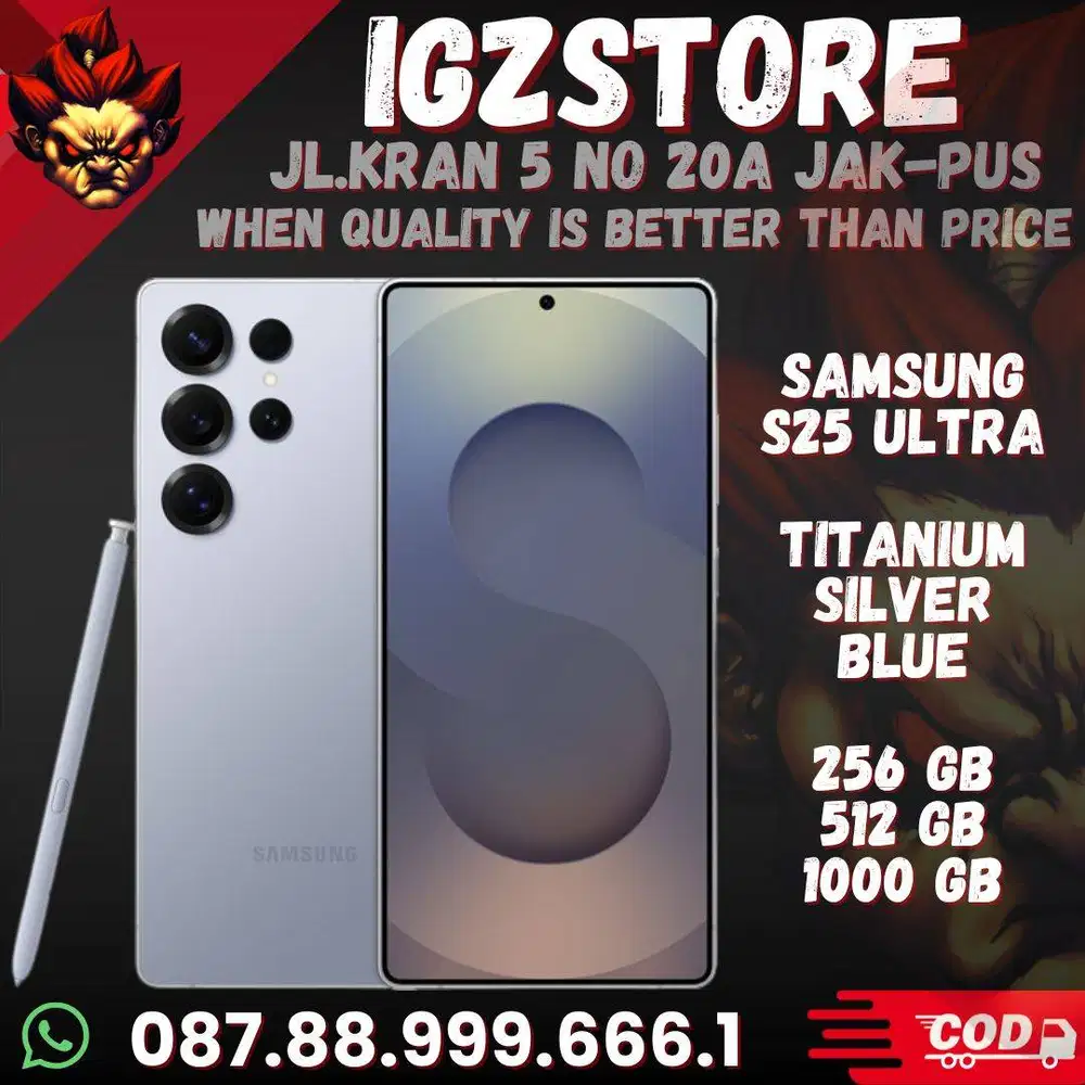 Samsung S25 Ultra Titanium Silver Blue SEIN 12/256/512 MULUS nominus