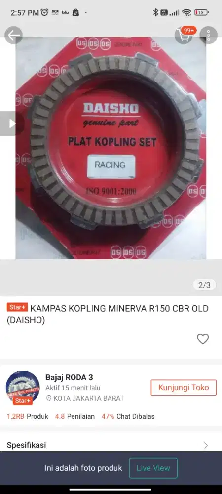 Kampas Kopling Racing