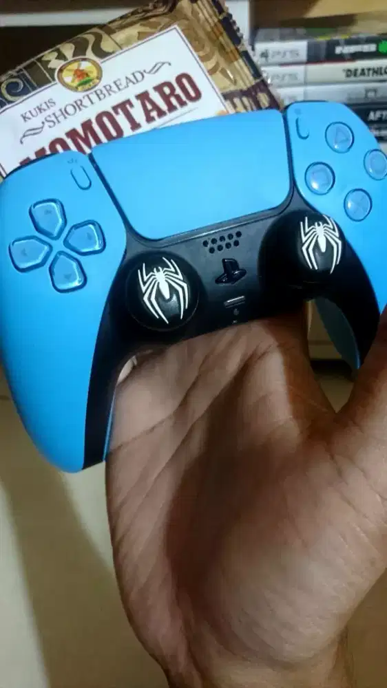 Dualsense/stik PS5 Light blue original mesin seken super mulus