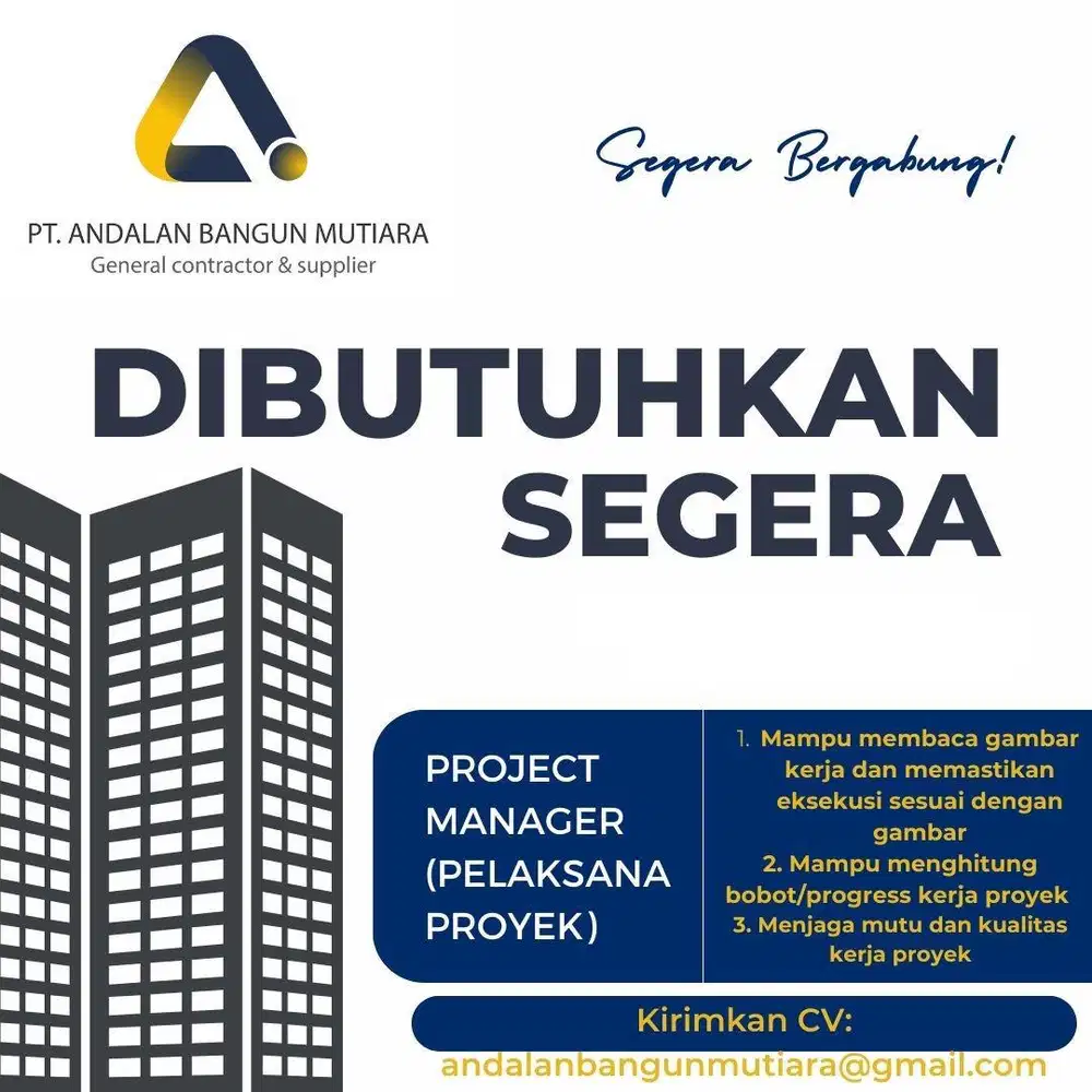 Site Manager (Pelaksana Proyek Sipil)