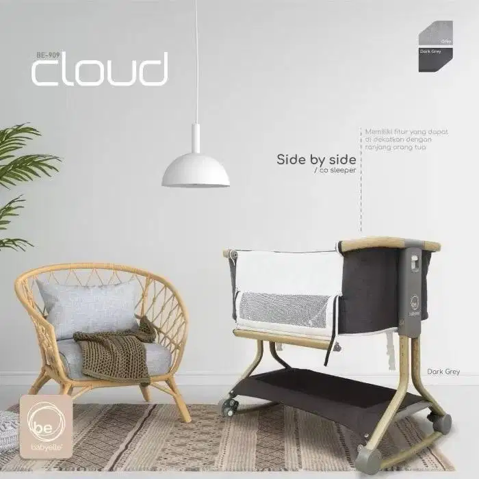 Dijual Baby Box merk Baby Elle Cloud - Dark Grey