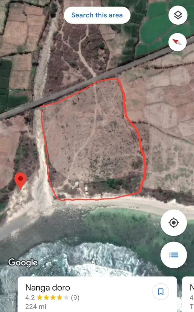 2Ha Beachfront Commercial Land in Nanga Doro, Hu'u, Dompu, Sumbawa NTB