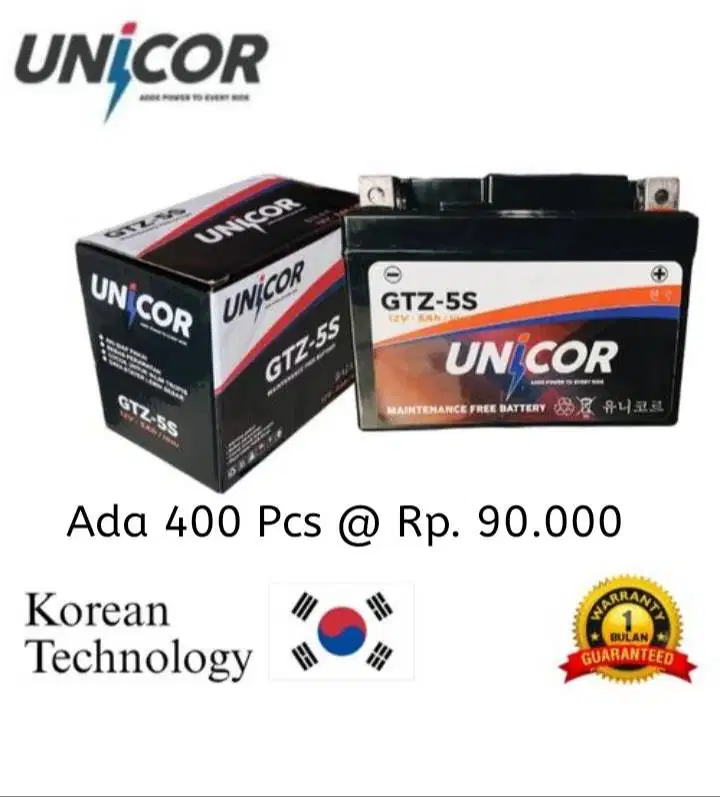 Aki motor baru kondisi baik