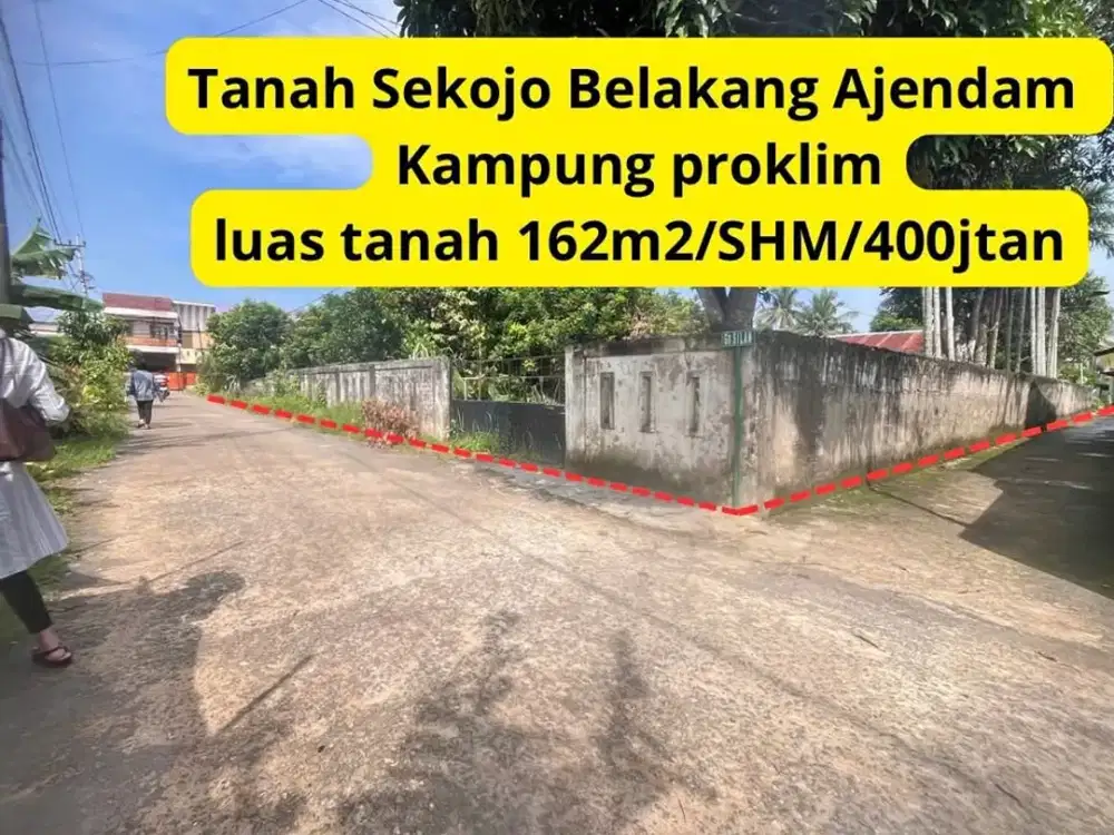 Tanah di Belakang Ajendam II Sriwijaya Kalidoni