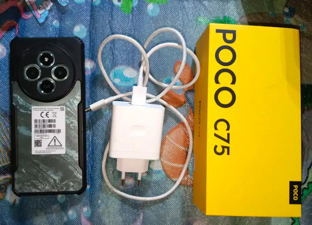 RAM 6 ROM 128 POCO C75 ORI FULLSET MULUS NORMAL KOMPLIT DUS BISA ANTAR